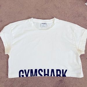 Gymshark cropped white t-shirt, size small